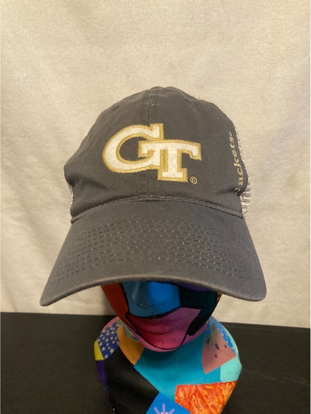 Legacy LEGACY92 Georgia Tech Yellow Jackets Trucker Hat Black Cotton Front